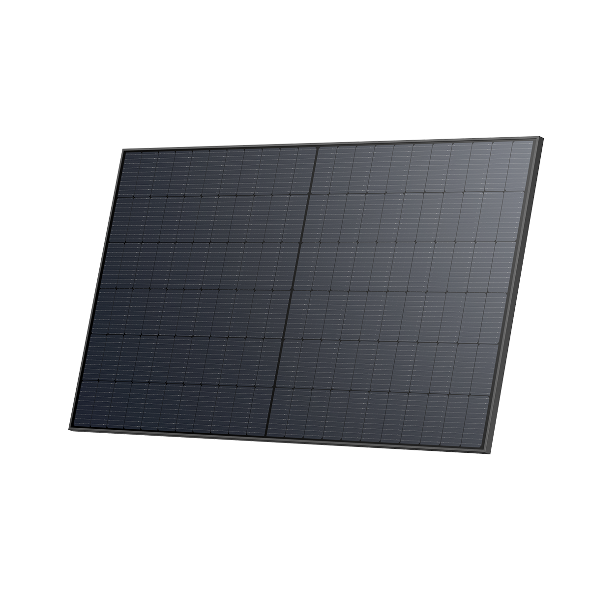 Starres Solarpanel mit Gitterstruktur aus Zellen in rechteckiger Form und Neigung