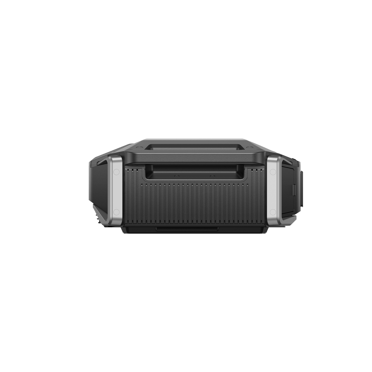 EcoFlow Delta Pro Ultra Powerstation Rückseite mit robustem Design und Griff für Transport