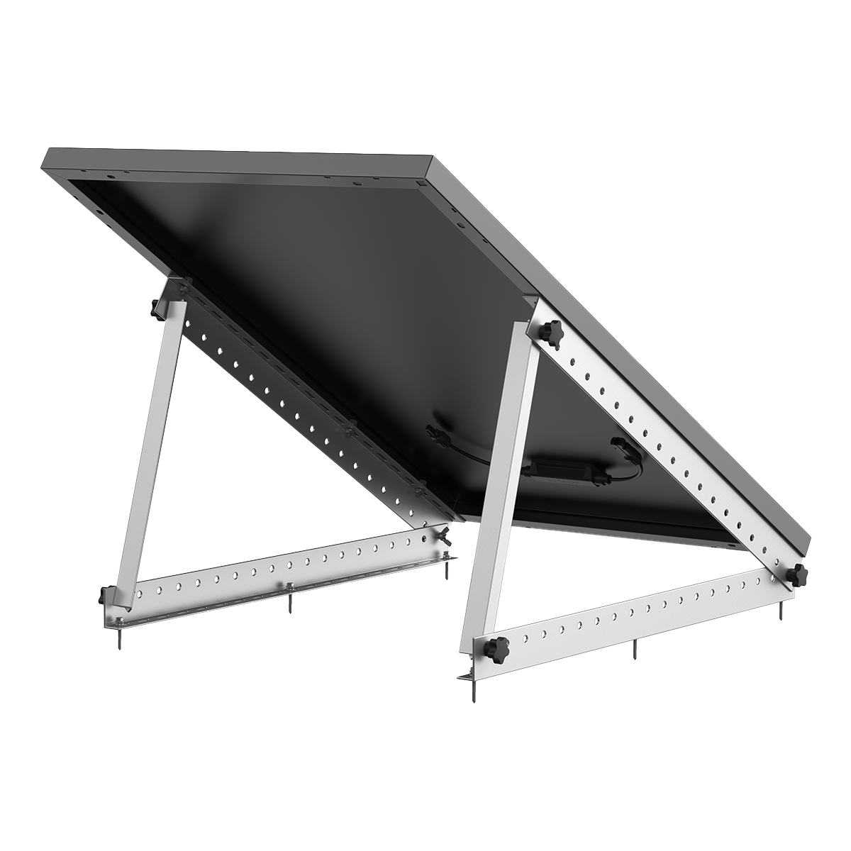 Solarpanel auf stabiler Neigungshalterung montiert zur optimalen Energiegewinnung im Freien