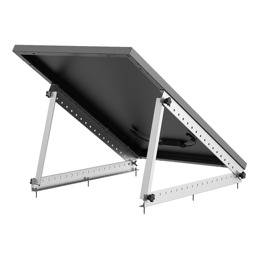 Solarpanel auf stabiler Neigungshalterung montiert zur optimalen Energiegewinnung im Freien