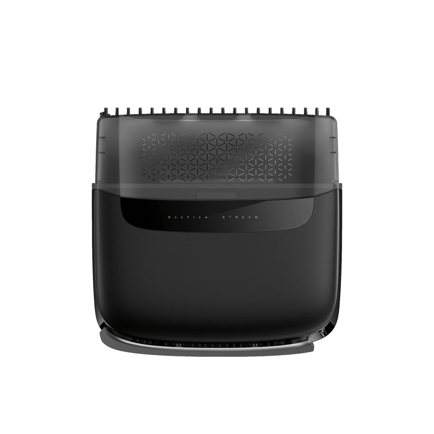 EcoFlow Stream Batterie mit modernem Design und halbtransparentem Deckel mit Muster