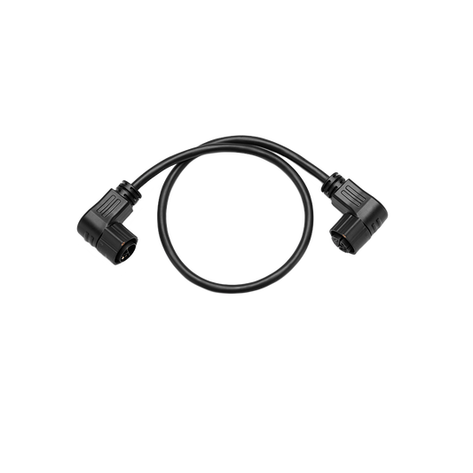 Schwarzes EcoFlow Parallelkabel mit zwei Steckverbindern und mehrfachen Kontaktpins