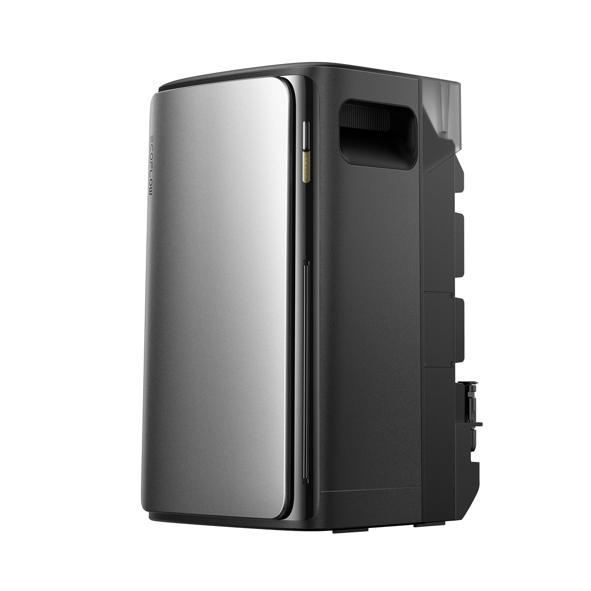 EcoFlow Stream Speicher Ultra mit tragbarem Design und edler Front in Metalloptik