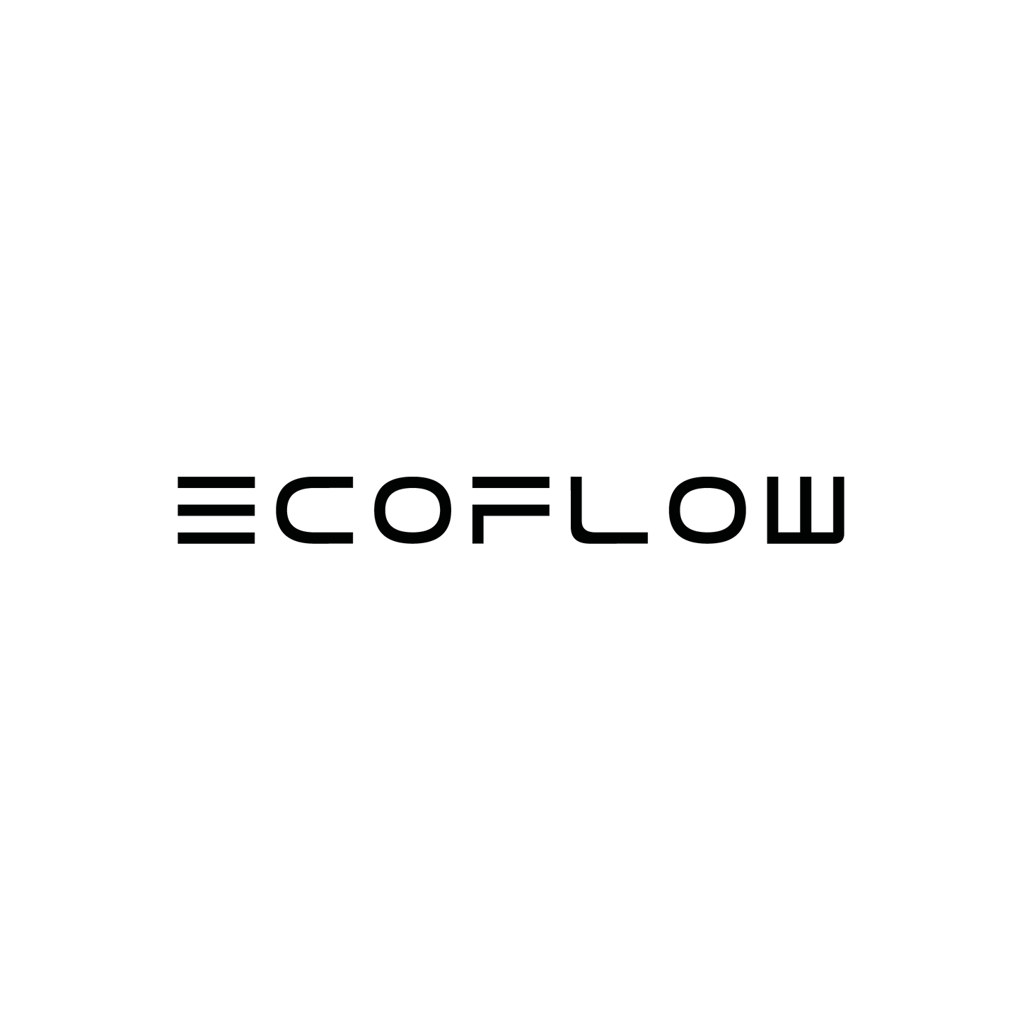 ECOFLOW Schriftzug in stilisierter moderner Schrift