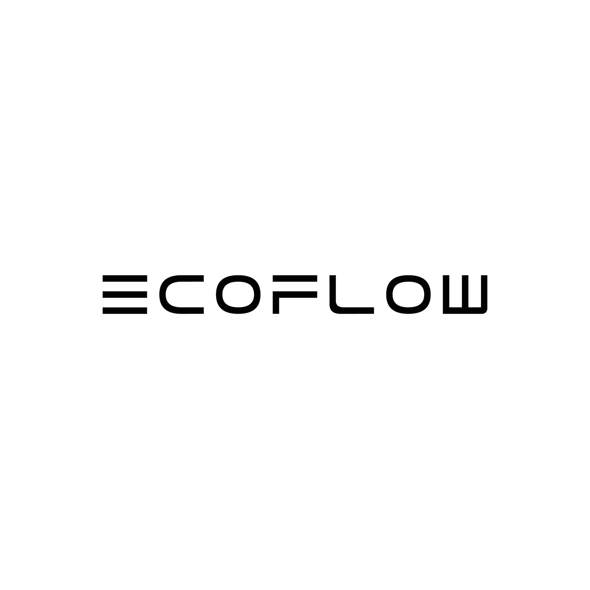 ECOFLOW Schriftzug in stilisierter moderner Schrift