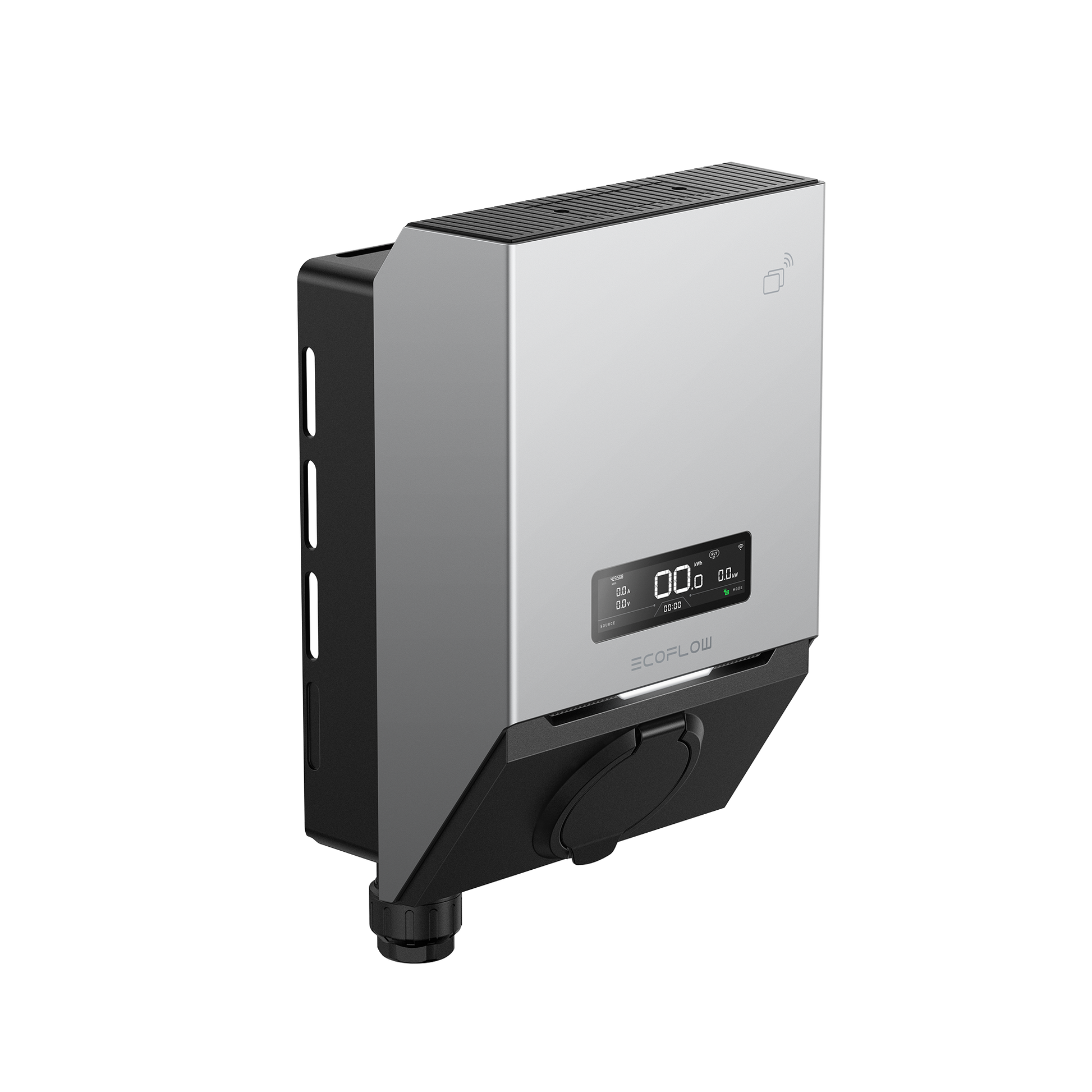 EcoFlow PowerPulse 2 mit Displayanzeige 0 0 und sichtbarem EcoFlow Schriftzug