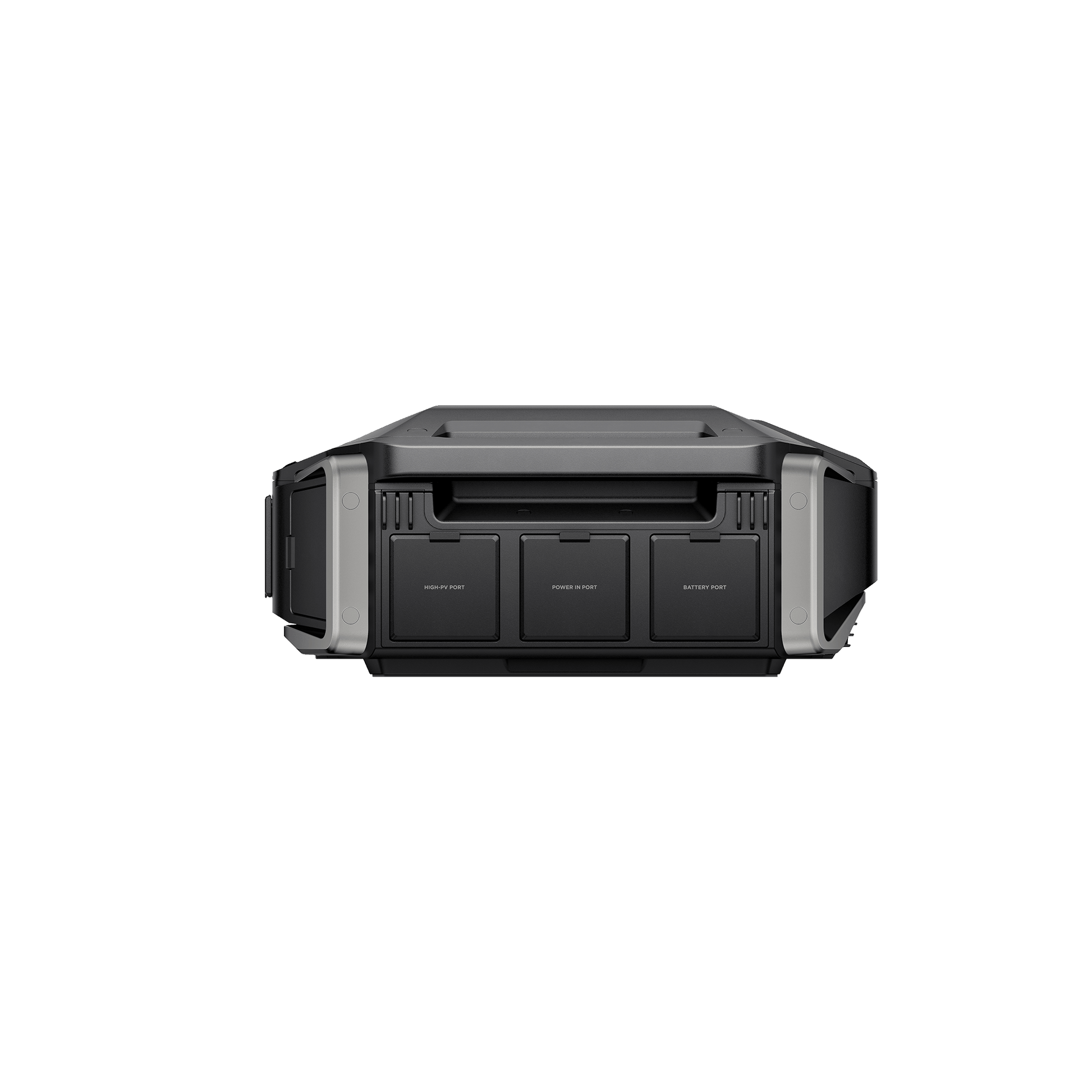 EcoFlow Delta Pro Ultra Powerstation Rückseite mit Anschlüssen und robustem Design für Mobilität