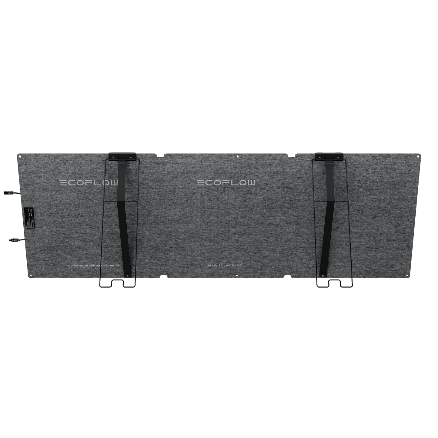 Flexibles EcoFlow NextGen 160W Solarpanel mit robustem Tragegriff und stabilem Rückensystem