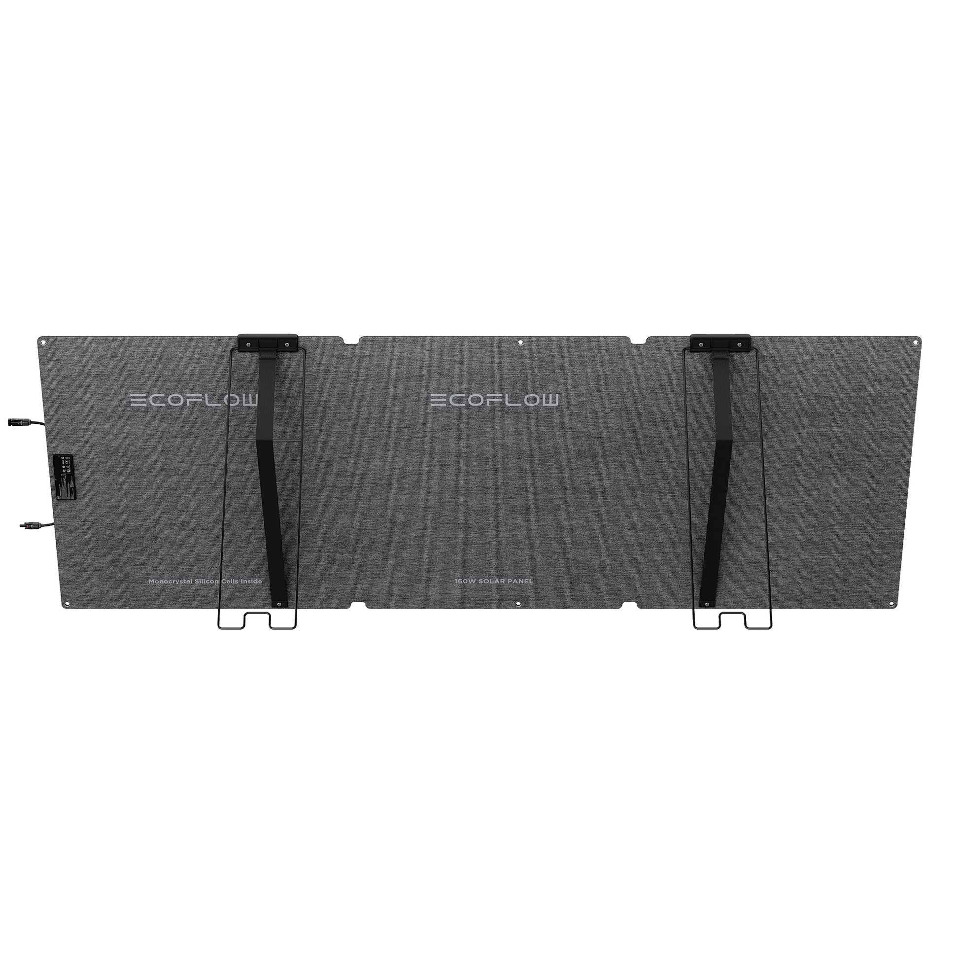 Flexibles EcoFlow NextGen 160W Solarpanel mit robustem Tragegriff und stabilem Rückensystem