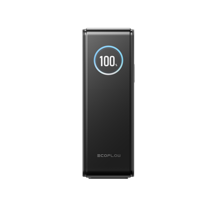 EcoFlow Rapid 25K Powerbank mit rundem Display auf 100 Prozent