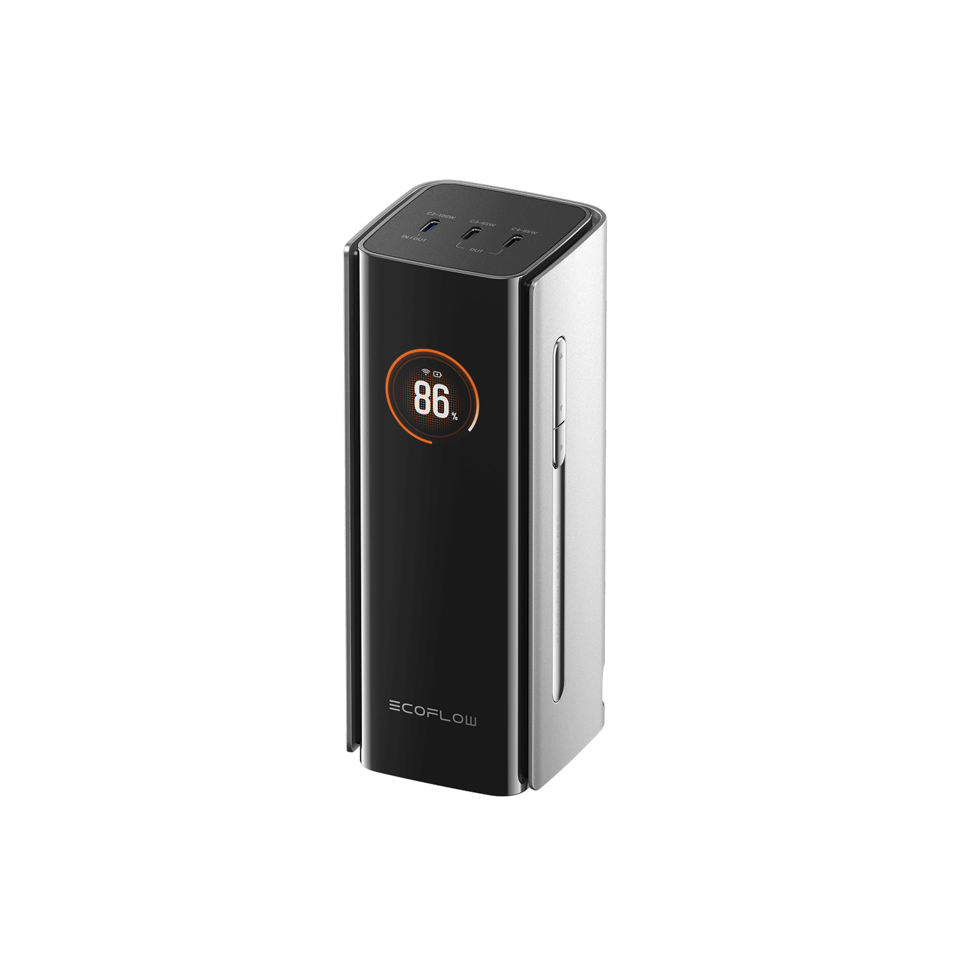 EcoFlow Rapid Pro 20K Powerbank mit 86 Prozent Anzeige und drei Anschlüssen oben