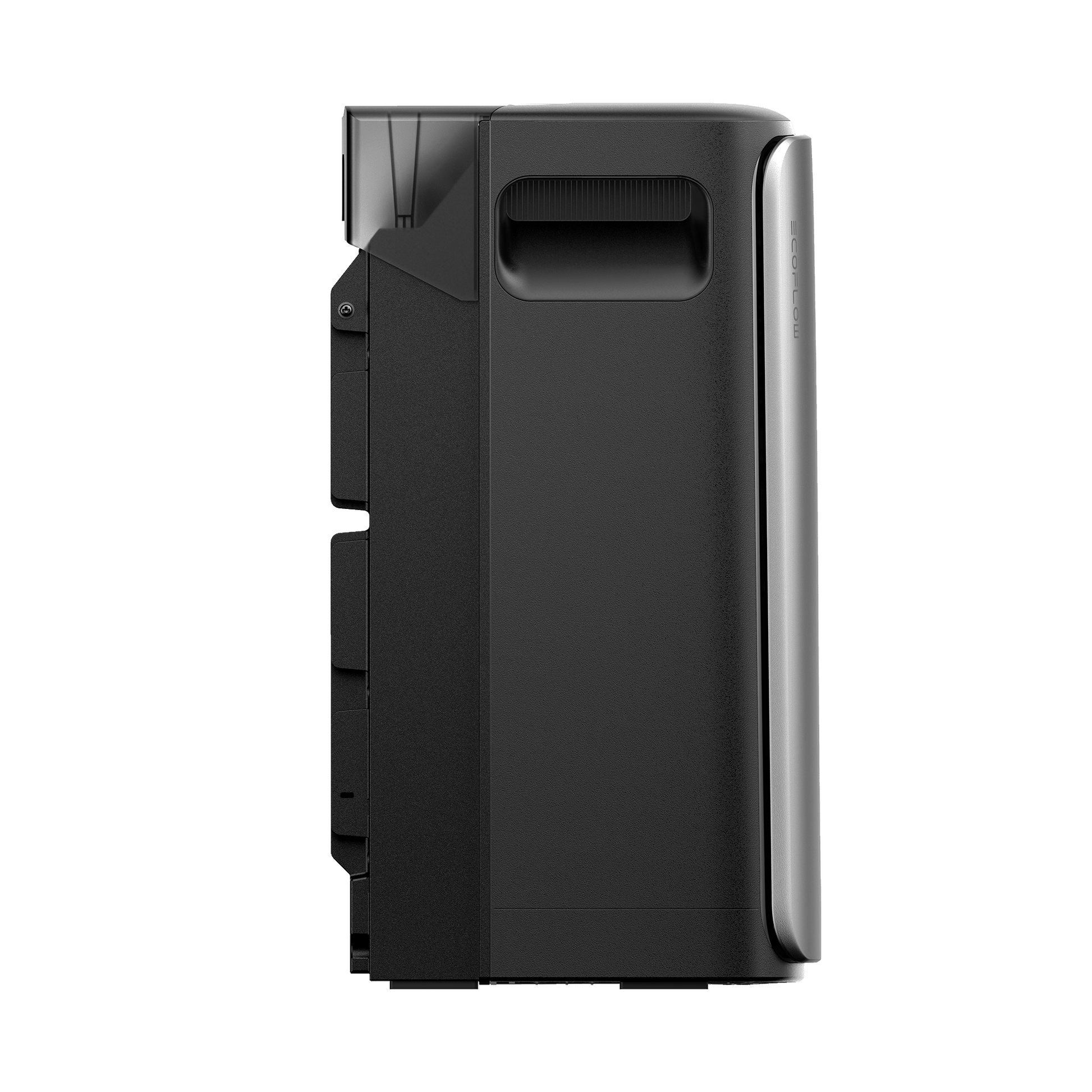 EcoFlow Stream Batterie mit Tragegriff silbernem Gehäuse und integriertem AC Anschluss