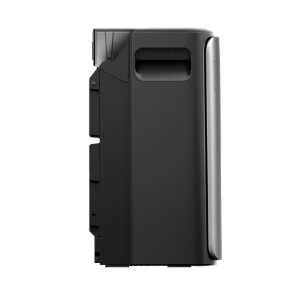 EcoFlow Stream Batterie mit Tragegriff silbernem Gehäuse und integriertem AC Anschluss