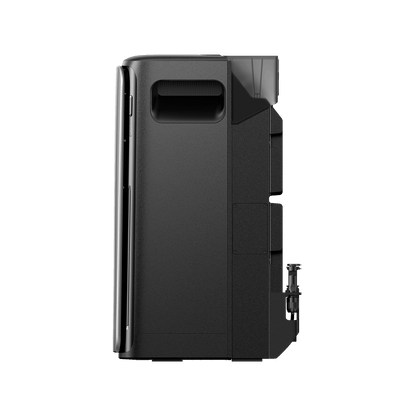 Schwarze EcoFlow Batterie mit Griff und strukturierter Oberfläche ohne sichtbare Anzeigen